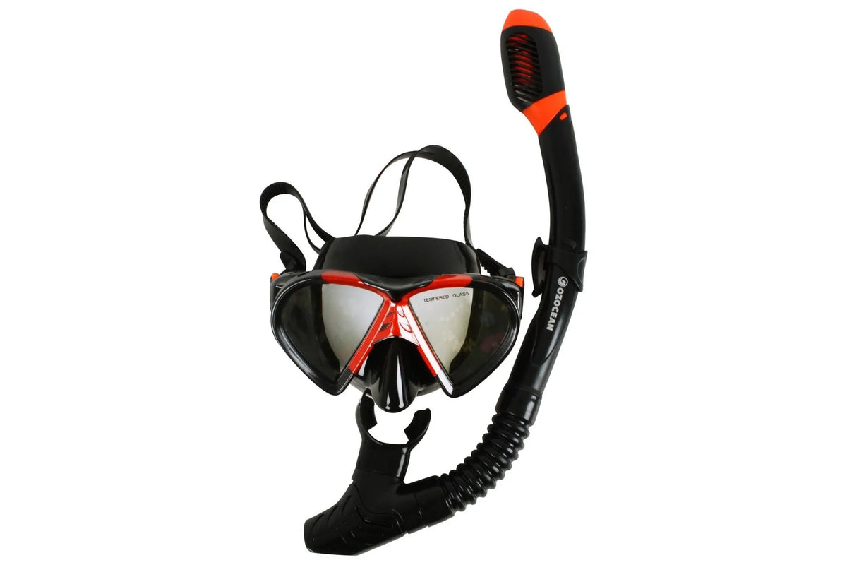 Hayman Adult Silicon Mask and Snorkel Set - Grey, Red or Blue
