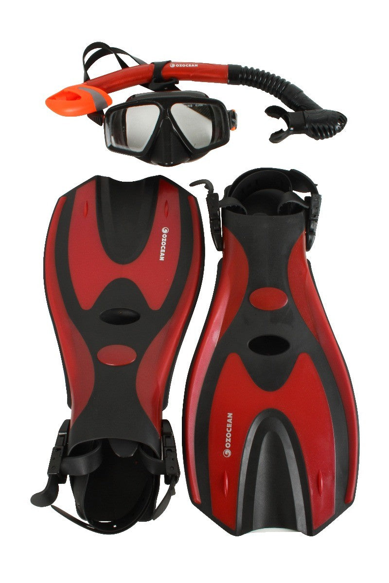 ABROLHOS ADULT SILICON MASK FIN AND SNORKEL SET