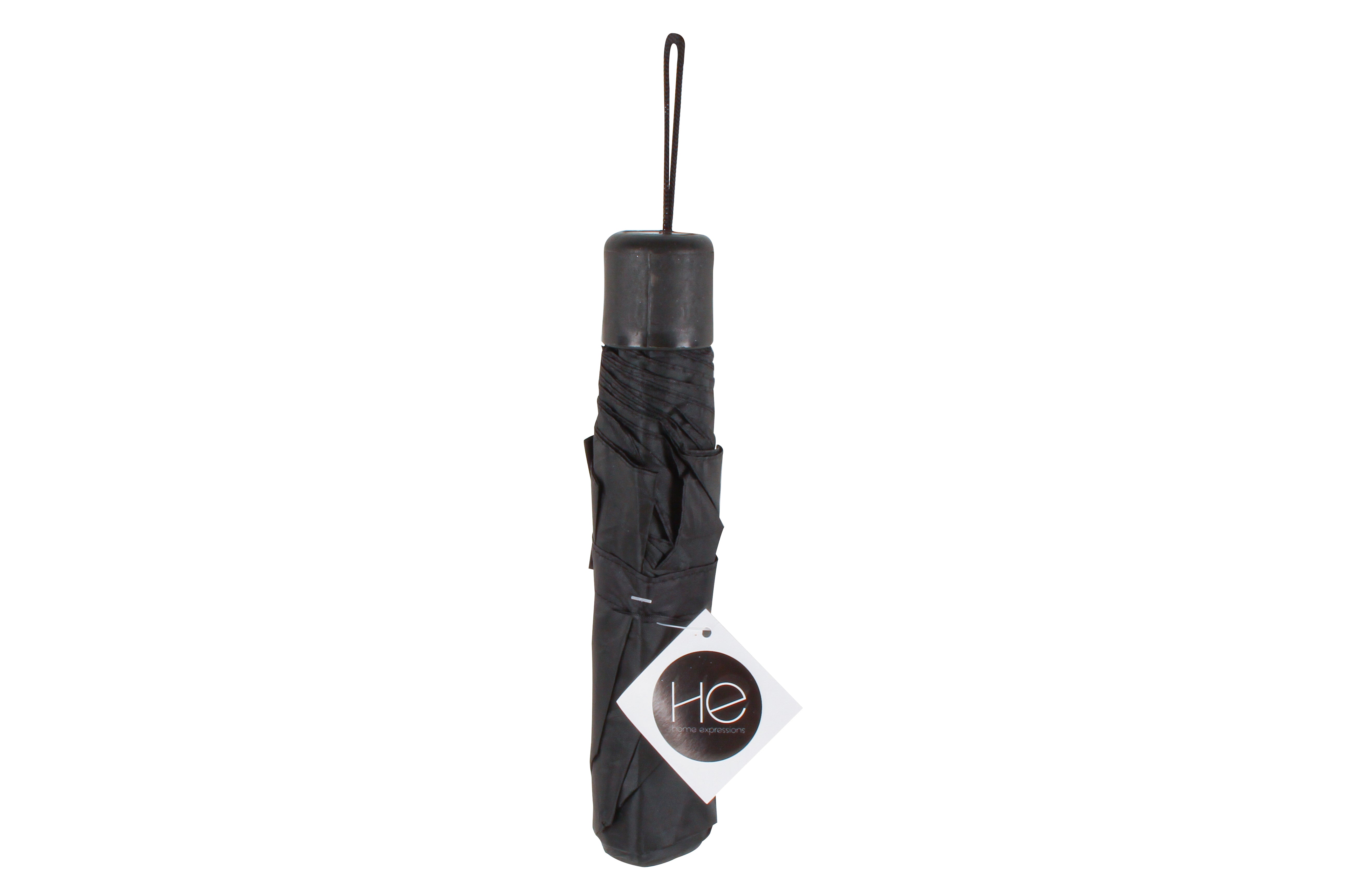 Premium Compact Black Umbrella 54cm with Cover